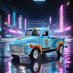 Front view diecast pickup truck toy