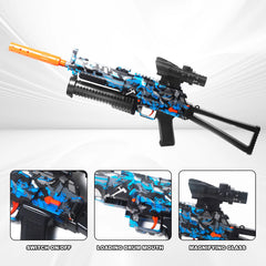 Gel Ball Blaster Big Drum Blue Camo Toy Gun by Toytto
