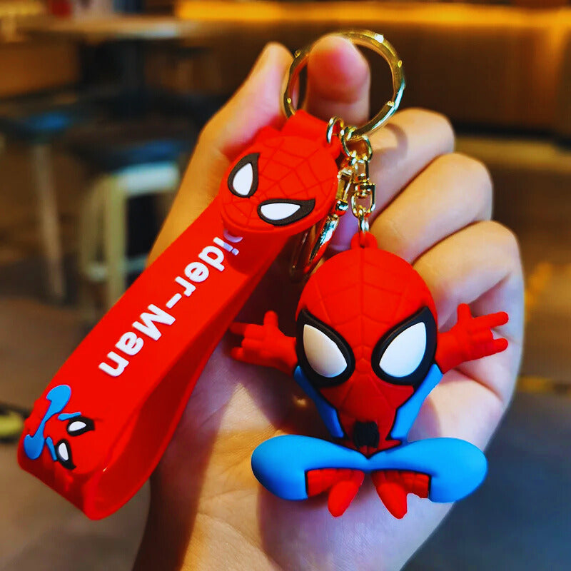 Cartoon Spider Man Keychain Superhero Doll Pendant for Bags and Cars – Toytto
