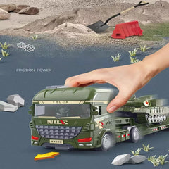 Construction truck with excavator model