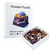 laser-cut irregular wooden puzzle blocks handcrafted details