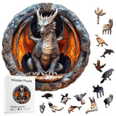 Mechanical dragon wooden puzzle for adults
