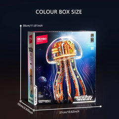 Back view showing mechanical tentacle details of Sembo Block jellyfish