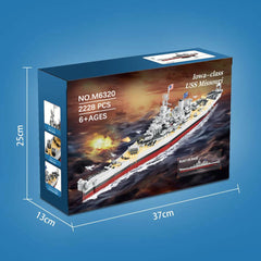 Product Box for USS Missouri 2228PCS Brick Set