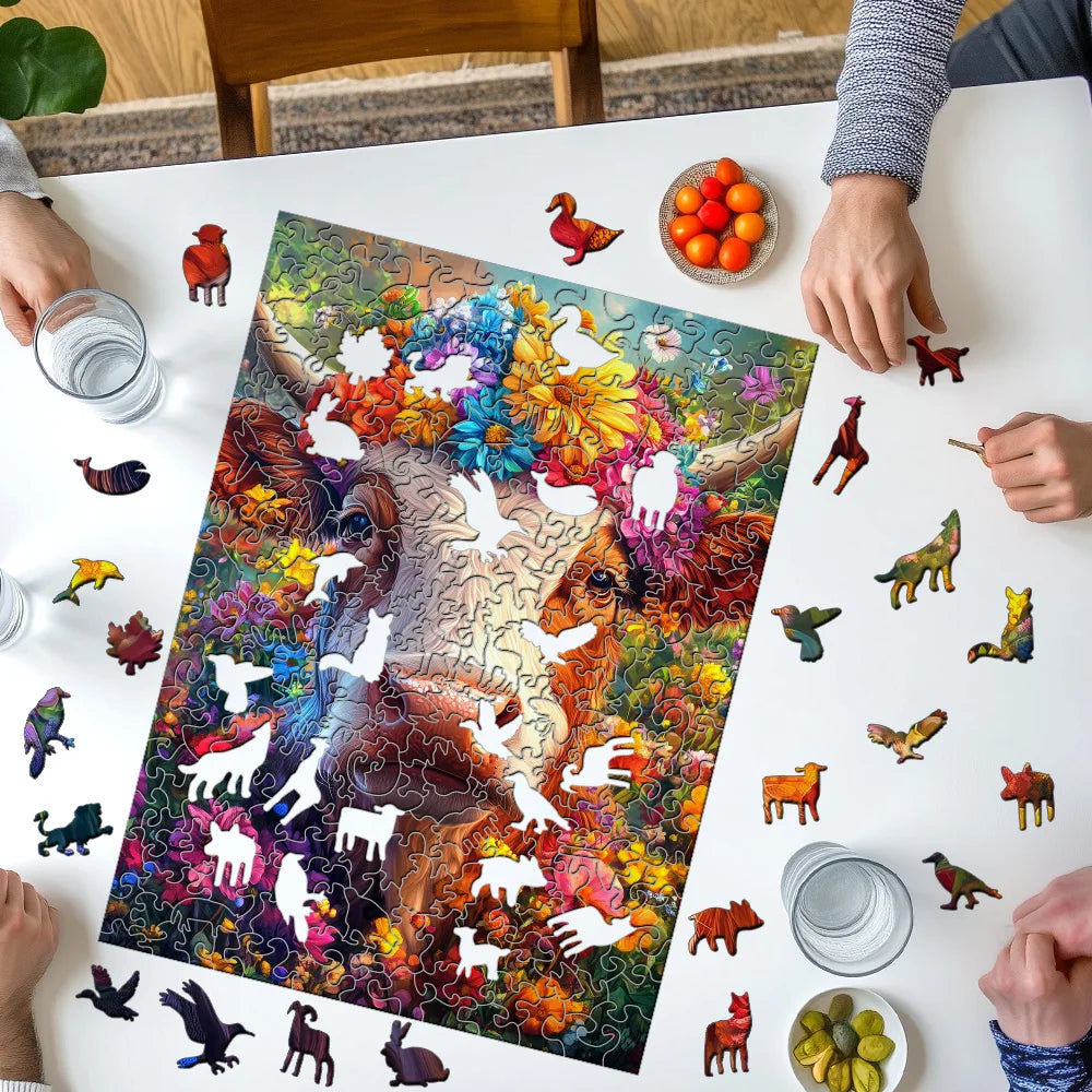 eco-friendly packaging for rustic wooden puzzle gift