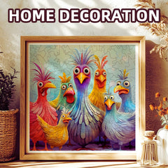 Adult Wooden Puzzles – Fun Chicken Family Colorful Animal Puzzle