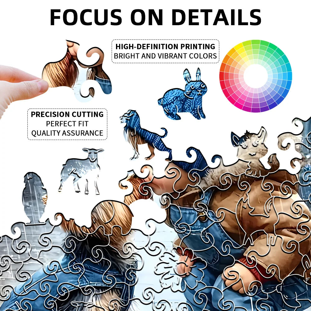 Irregular Dog-shaped puzzle pieces