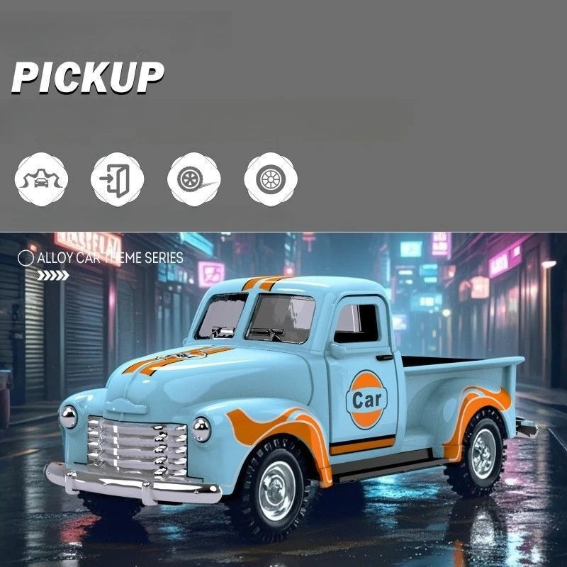 Rear view mini pickup truck model