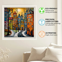 Eco-friendly gift box for Cartoon City handcrafted wooden puzzle