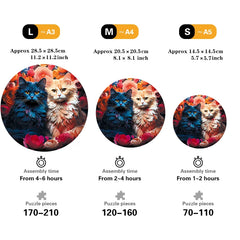 Cats wooden jigsaw puzzle art for adults