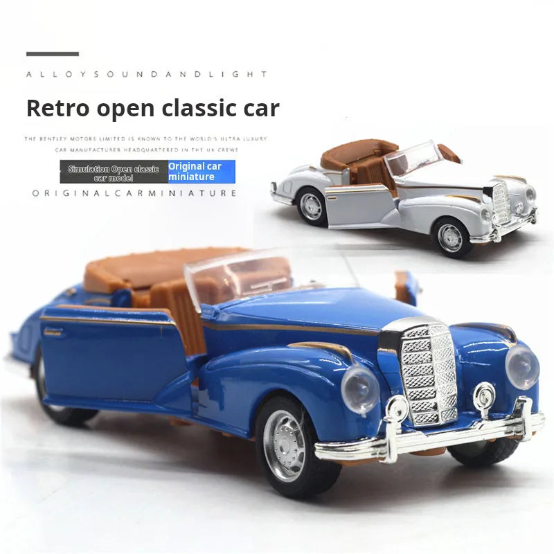 Black alloy classic pull back car toy