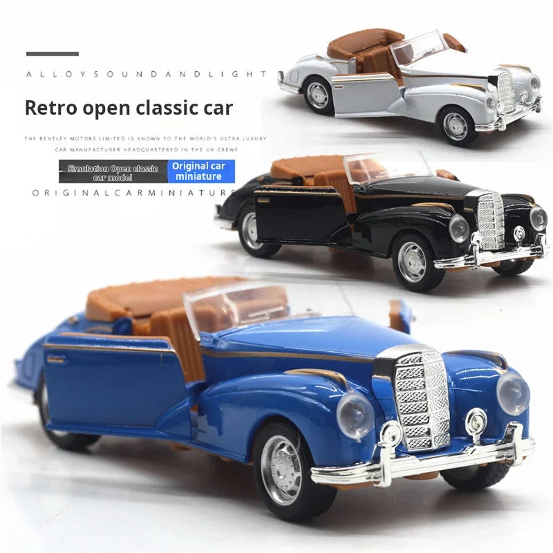 White classic 1:32 pull back car model