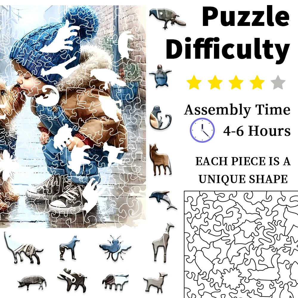 Creative wooden Dog puzzle