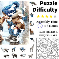 Creative wooden Dog puzzle