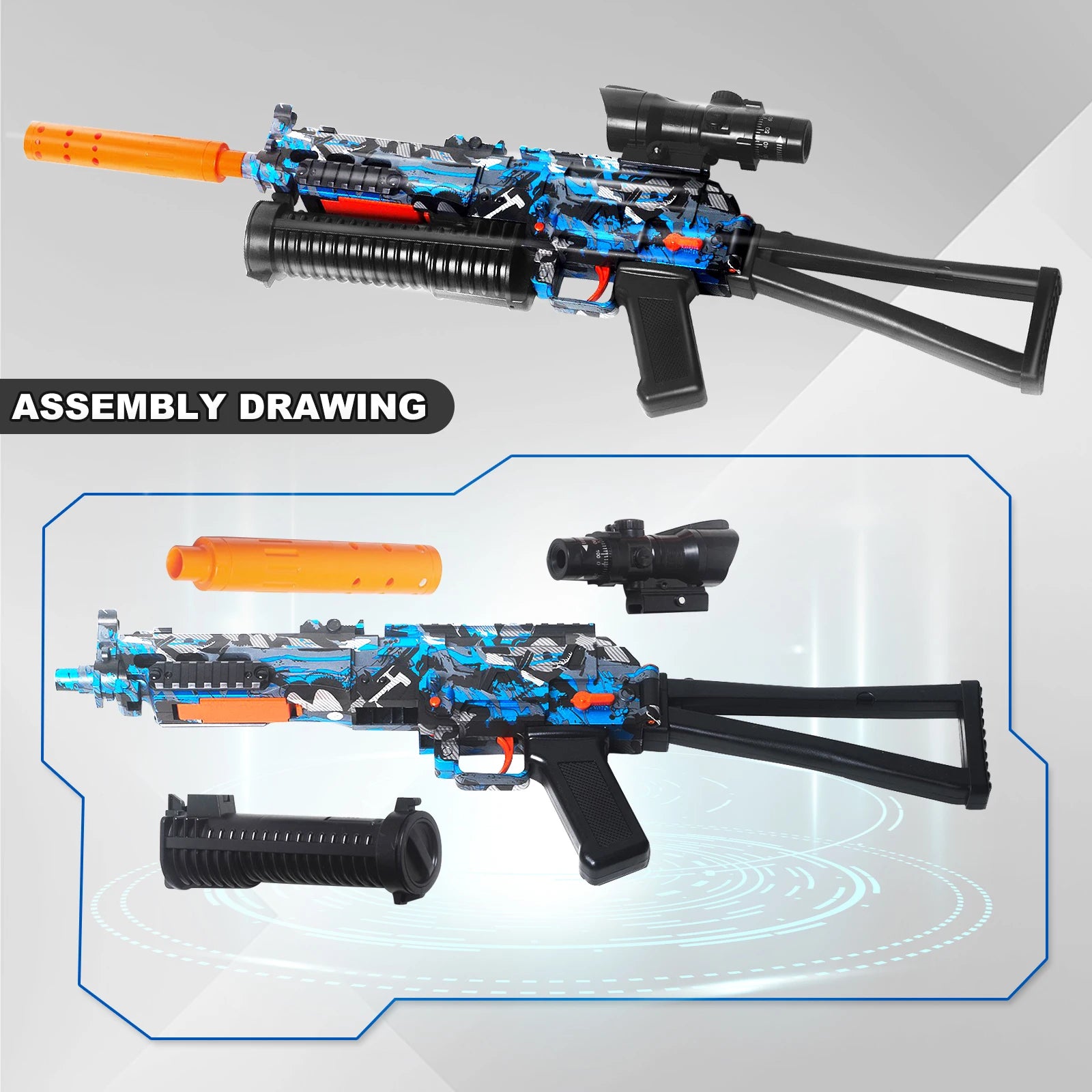 Gel Ball Gun with Big Drum Magazine