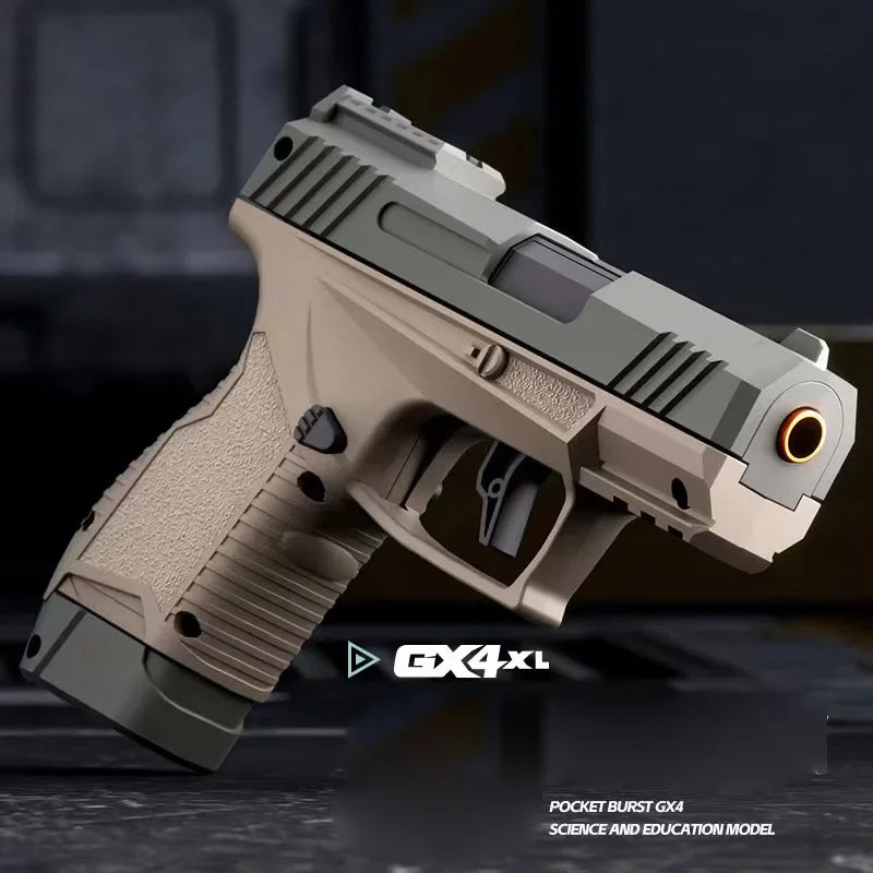 Pocket burst GX4 XL model gun on a dark background with 'GX4XL' branding.