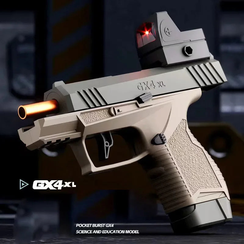 GX4xl toy gun with a dark background