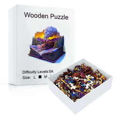 laser-cut irregular wooden puzzle blocks handcrafted details