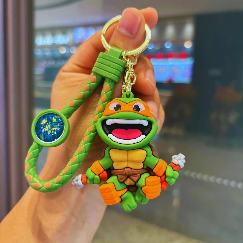 Cartoon turtle Raphael keyring collectible pendant