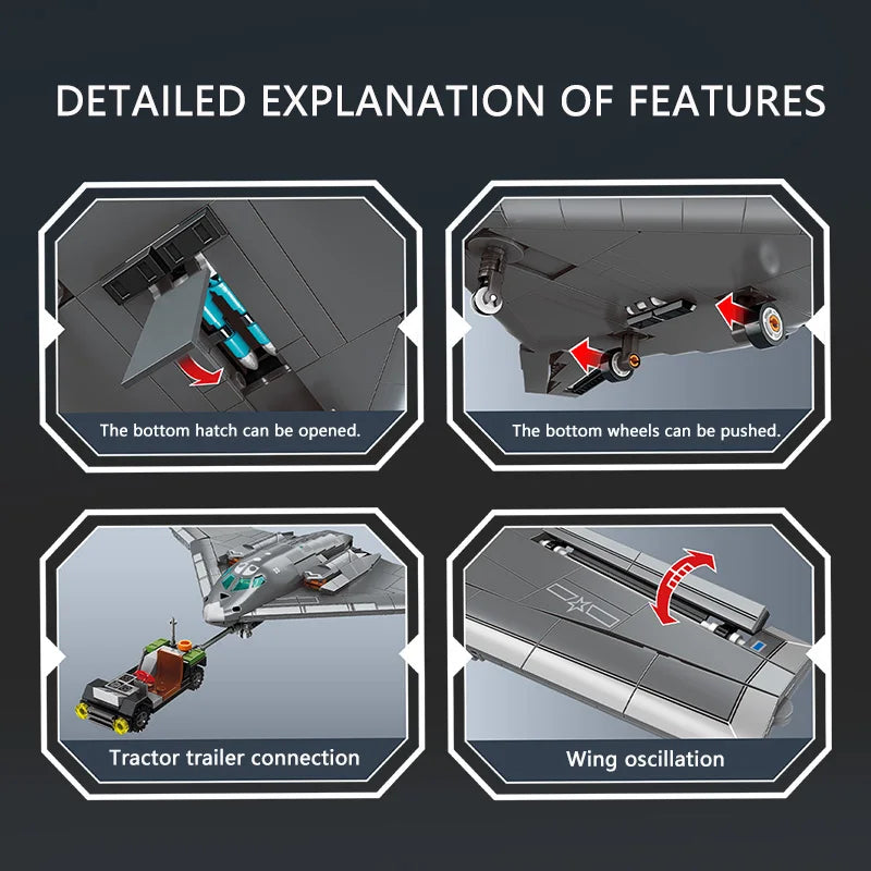 Sembo Block HUN 20 bomber flying display with missiles launching effect.