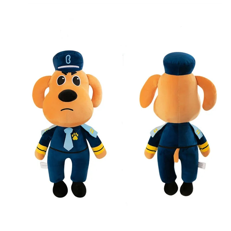 Police dog plush hat detail