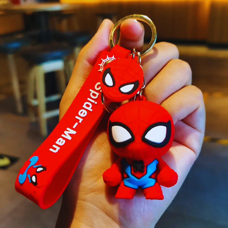 Cartoon Spider Man Keychain Hanging on Backpack – Superhero Bag Charm – Toytto
