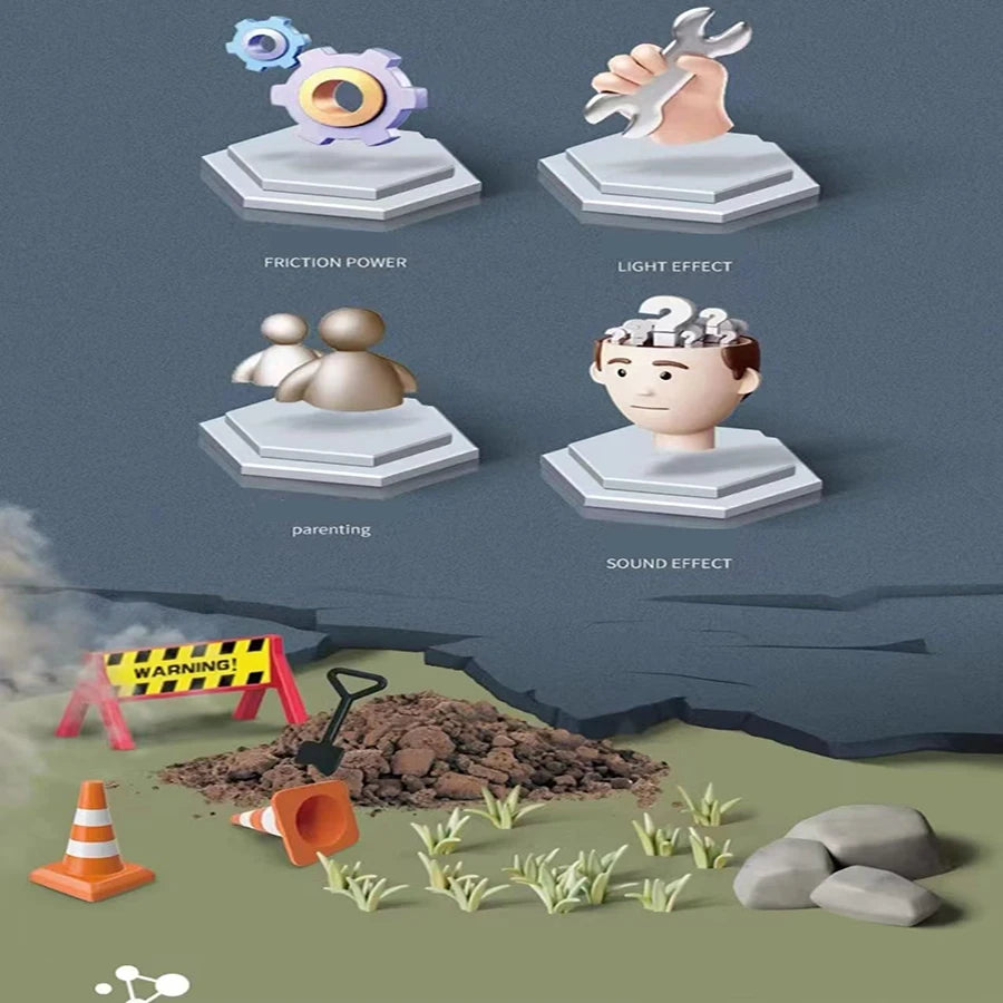 Toy excavator model vehicle