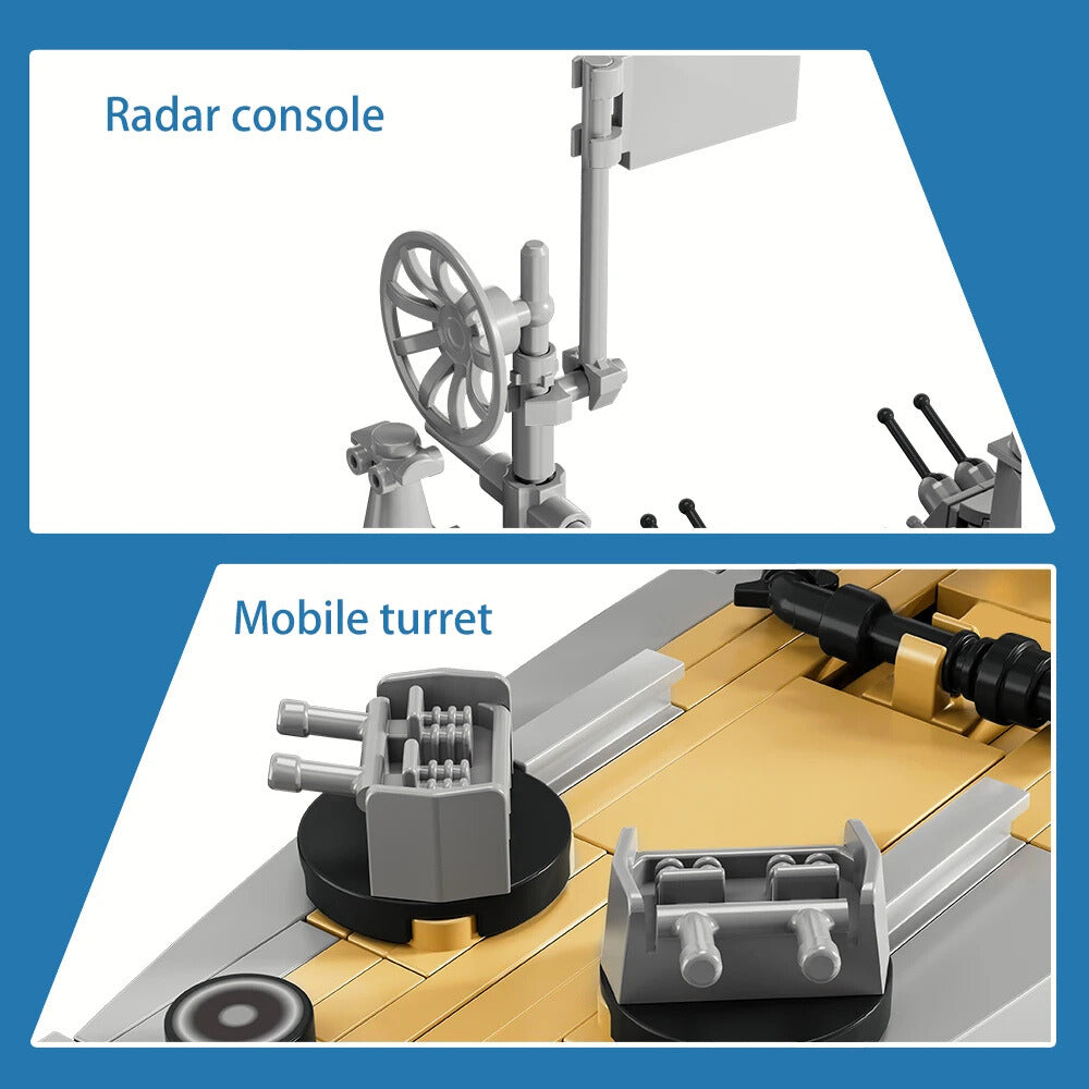 Side Profile of Assembled USS Missouri Warship