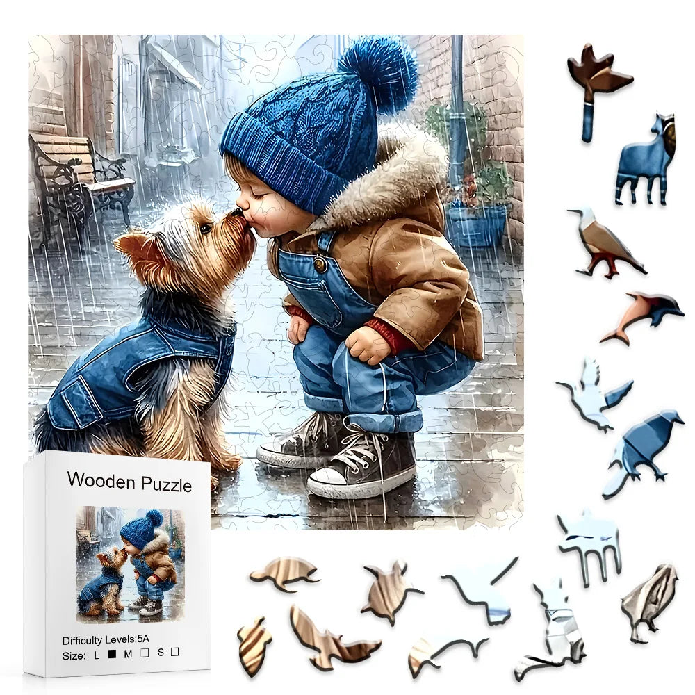 Wooden Dog jigsaw puzzle artwork