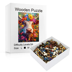 creative animal-shaped wooden puzzle pieces handcrafted detail